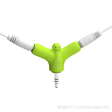 earphone splitter,mobile sucker headphone splitter